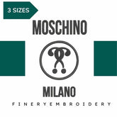 Moschino Milano Iconic Brand Embroidery Motif- Embroidery Design - FineryEmbroidery